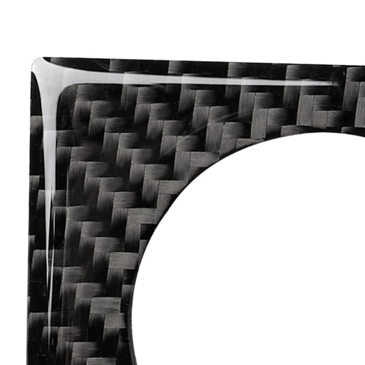 Carbon fiber texture knob bezel sticker detail around curved circular opening