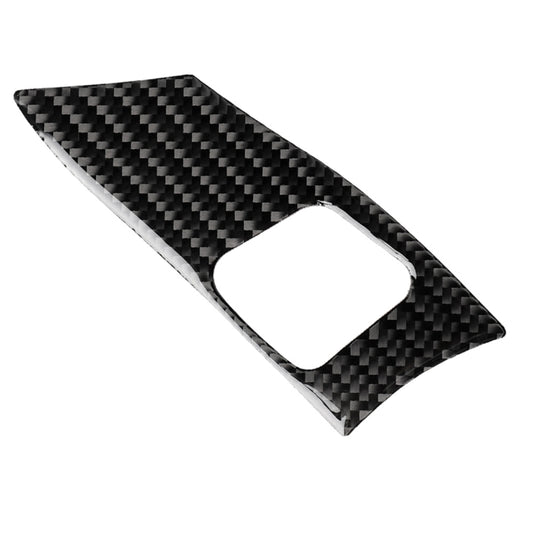 Carbon fiber steering wheel button cover sticker with large square cutout window