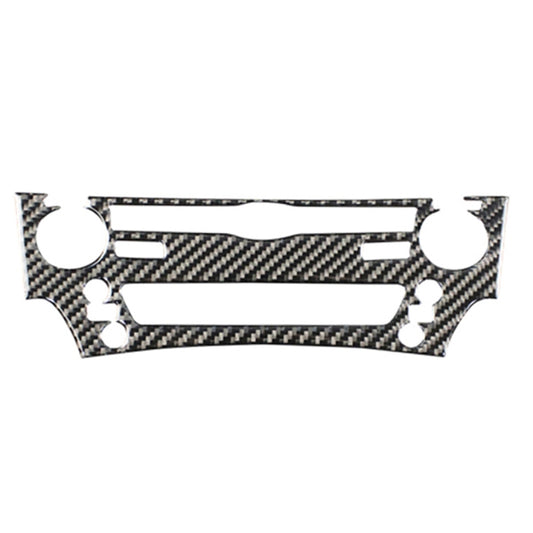 Carbon fiber patterned CD panel decorative sticker, black weave with cutout holes