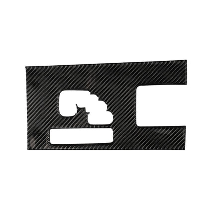 Carbon fiber gear B decorative sticker with white cutout design, left-drive fit