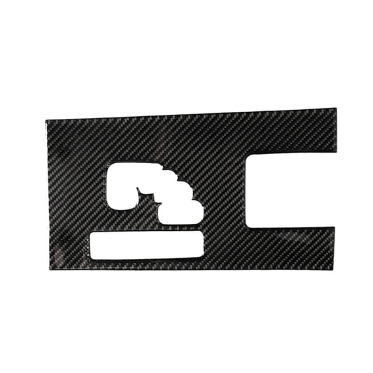 Carbon fiber gear B decorative sticker with white cutout design, left-drive fit