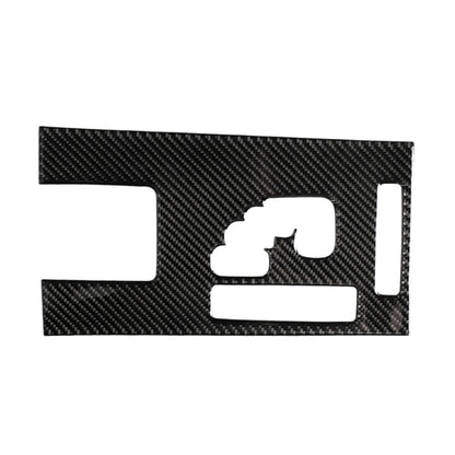 Carbon fiber look gear shift console sticker, right-drive, dark weave