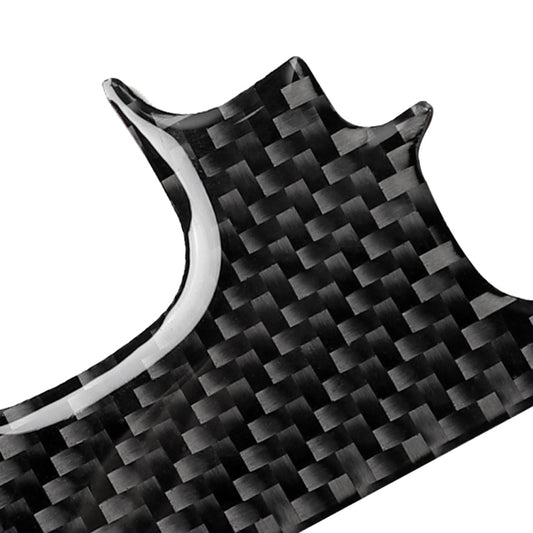 Carbon fiber weave sticker insert with curved cutout for gear area