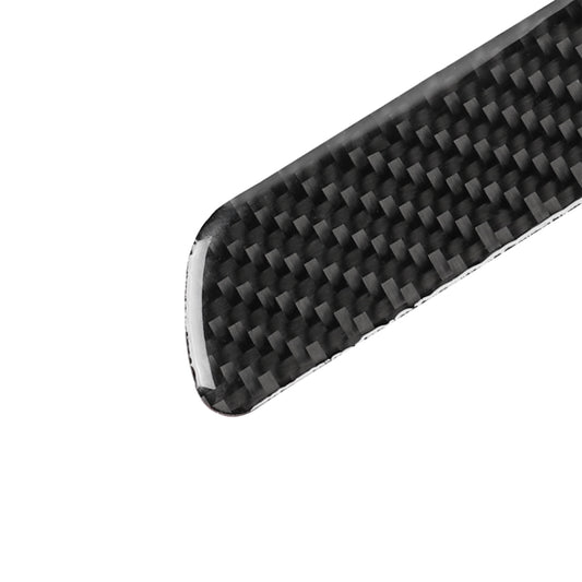 Carbon fiber edge trim sticker with glossy black woven texture