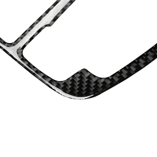 Carbon fiber gear shift trim corner piece, black weave with glossy edge