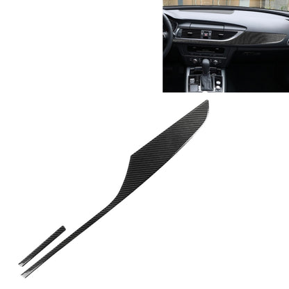 Carbon fiber dashboard trim strip, black diagonal weave, left-drive fitment