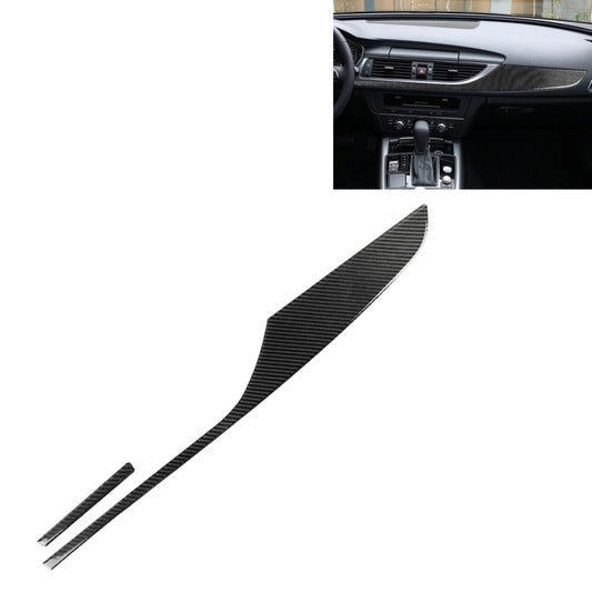 Carbon fiber dashboard trim strip, black diagonal weave, left-drive fitment