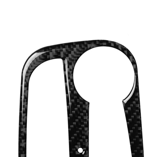 Carbon fiber reading light trim sticker detail with large circular cutout and side slot