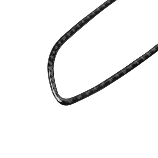 Carbon fiber style oval trim sticker edge, glossy black textured weave