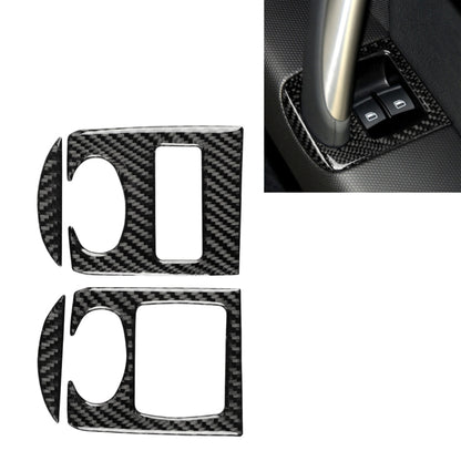 Carbon fiber patterned window switch panel decals, set of two, with cutouts