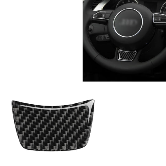 Carbon fiber steering wheel accent sticker on spoke, black woven texture