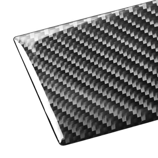 Carbon fiber window lifting panel sticker corner piece with glossy checkered texture
