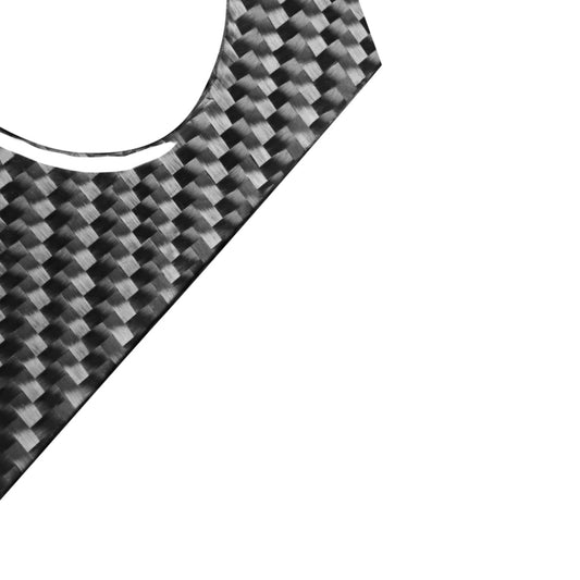 Carbon fiber patterned sticker corner close-up