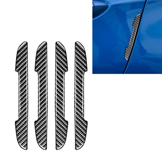 Set of 4 carbon-fiber look side anti-collision strips, curved panel inserts