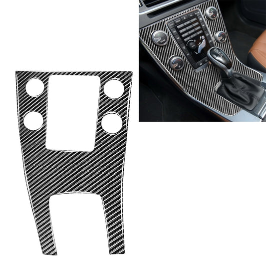 Carbon fiber-look dashboard trim sticker with cutout holes
