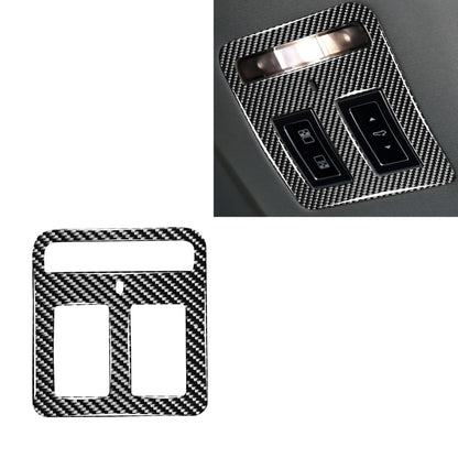 Carbon fiber reading lamp sticker with two cutouts and glossy trim