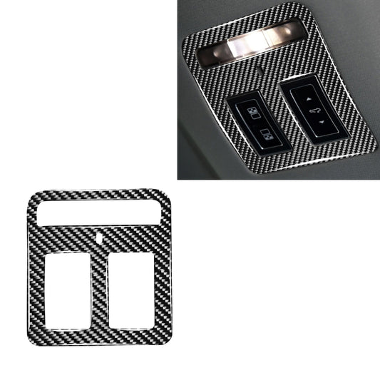Carbon fiber reading lamp sticker with two cutouts and glossy trim
