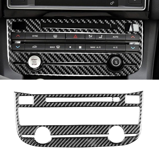 Carbon fiber air conditioning panel trim sticker set, black-and-gray weave pattern