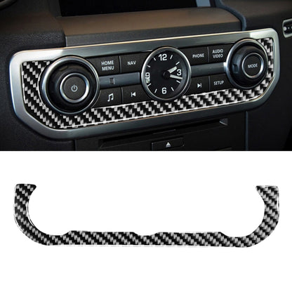 Car dashboard time clock carbon fiber decal with black-and-white checkered trim
