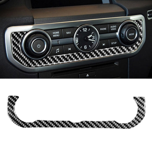 Car dashboard time clock carbon fiber decal with black-and-white checkered trim