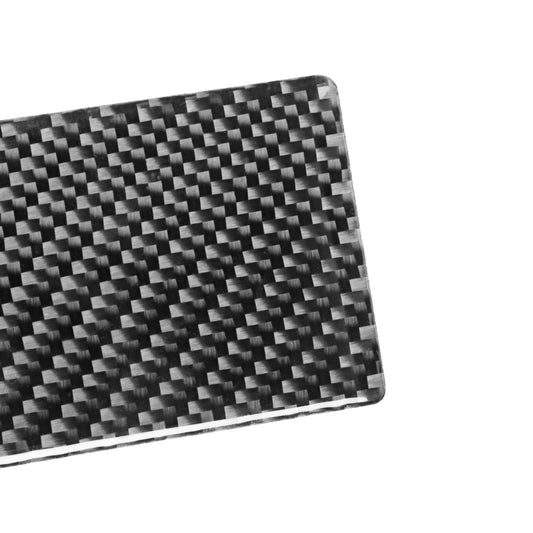 Carbon fiber-look vinyl sticker sheet with rounded corners, glossy weave pattern
