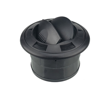 Universal AC air outlet vent, black round plastic grille with louvers