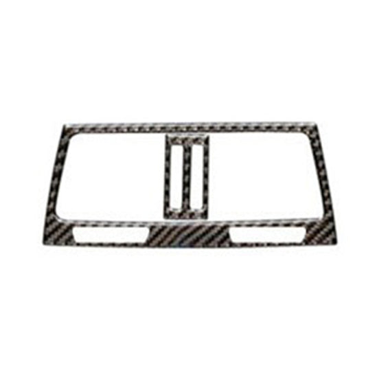 Rear air outlet decorative sticker, carbon fiber-look frame with silver vertical grille