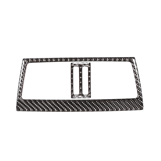 Carbon fiber rear air outlet trim sticker, rectangular bezel with center vent detail