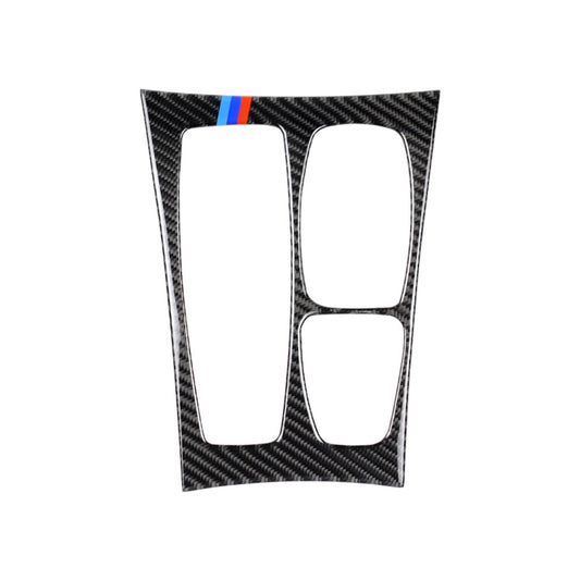Car Carbon Fiber Tricolor Gear Panel Decorative Sticker for BMW X5 2008-2013 / X6 2009-2014, High Configuration Left Drive, Gear Panel(Tricolor, High Configuration)