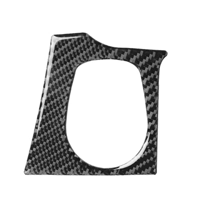 Carbon fiber keyhole decorative sticker, black woven pattern with oval cutout