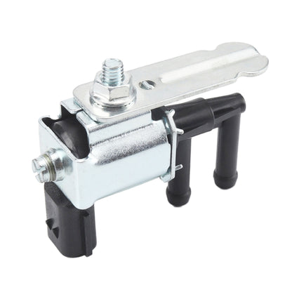 Vacuum control solenoid valve with silver metal body and black vacuum ports