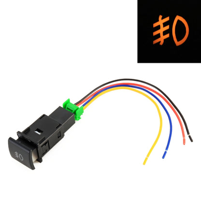 Car fog light on-off switch button with wiring harness and connector