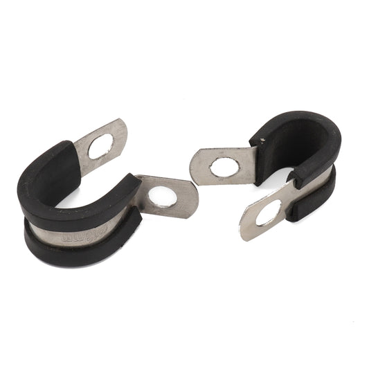 10 PCS Car Rubber Cushion Pipe Clamps Stainless Steel Clamps, Size: 5/16 inch (8mm), Size: 5/16 inch (8mm)