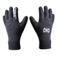 Black neoprene diving gloves, pair view, textured anti-slip palm