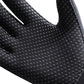 Textured palm area on black neoprene diving gloves with anti-slip dots