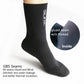SLINX 3mm neoprene diving socks, black with hex-pattern anti-slip sole; inside inset