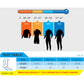 SLINX size table graphic for diving socks, showing S through XL measurements