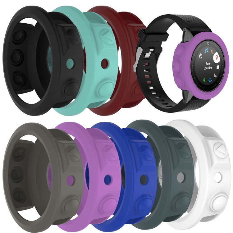 Set of colorful silicone protective watch cases with matching perforated straps