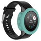 Smartwatch silicone protective case with mint green bezel and perforated black strap