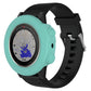 Smart watch silicone protective case with wrist strap, mint green, with circular screen cover
