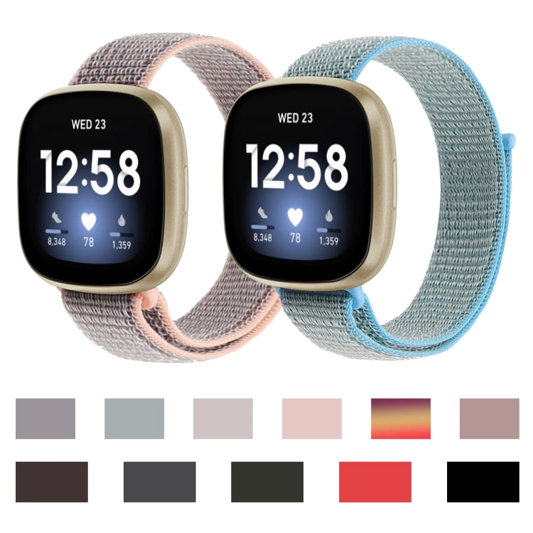 For Fitbit Versa 3 Nylon Loop Replacement Strap Watchband