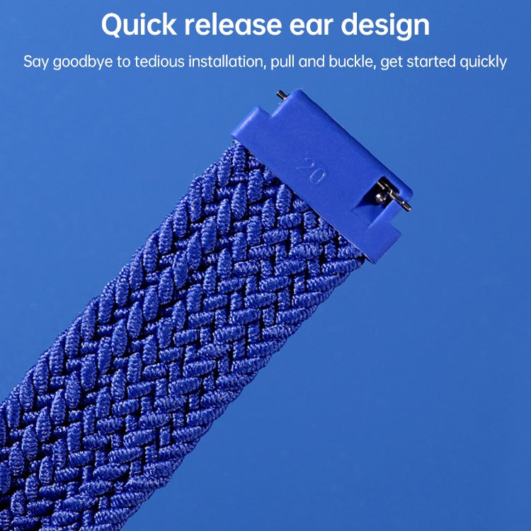 Universal Nylon Weave Replacement Strap Watchband, 20mm, 22mm