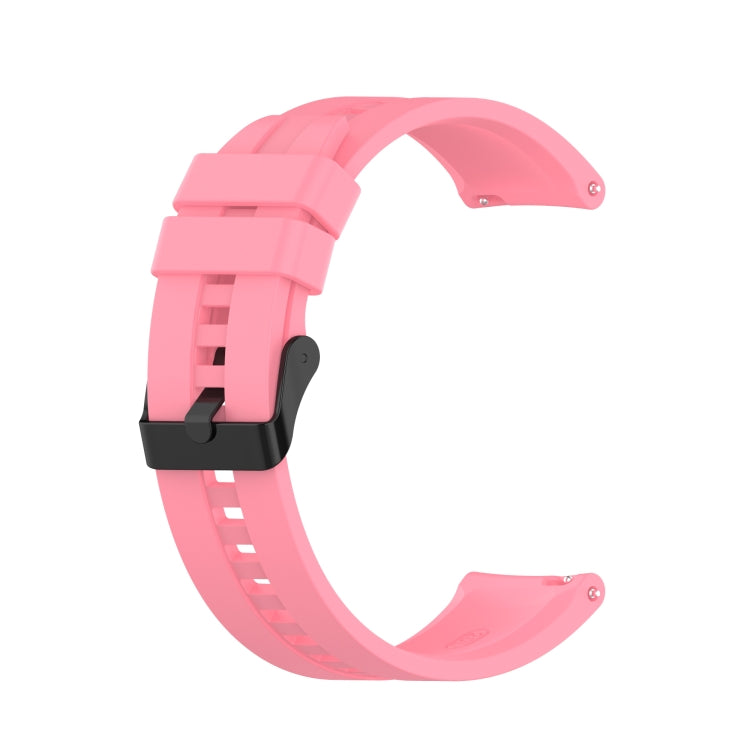 Pink silicone watch strap with black buckle for Huawei Watch GT 2 42mm