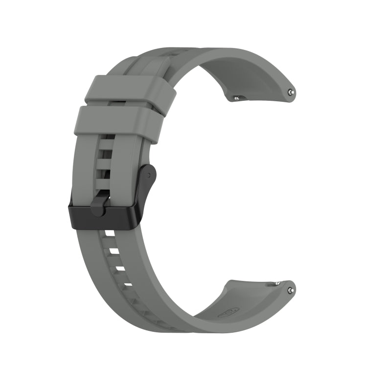 Grey silicone watch strap with black buckle for Huawei Watch GT 2 42mm