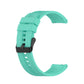 Mint green silicone watch strap with black buckle for a 42mm smartwatch