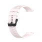 White silicone watch strap with black buckle for a 42mm smartwatch