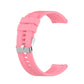 Pink silicone watch strap with silver buckle for Huawei Watch GT 2 42mm
