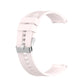 White silicone watch strap with silver buckle for a 42mm smartwatch