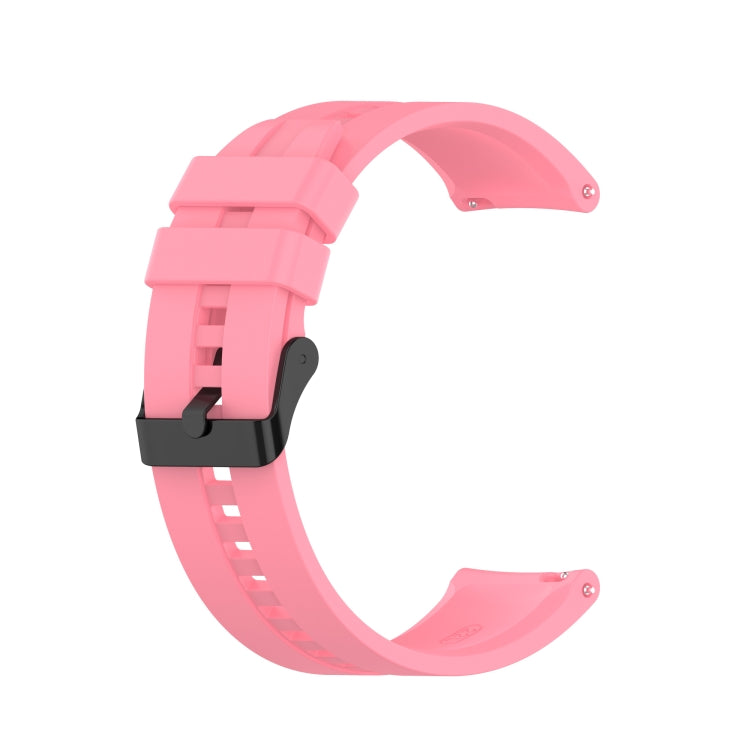 For Huawei Watch GT 2 46mm Silicone Replacement Wrist Strap Watchband, with Black Buckle, with Silver Buckle