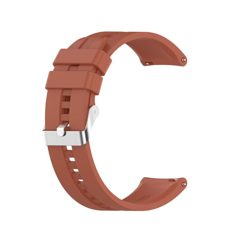 For Huawei Watch GT 2 46mm Silicone Replacement Wrist Strap Watchband, with Black Buckle, with Silver Buckle